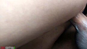 black african teen bends over sucking my big cock before outdoor pussy pounding cumshot