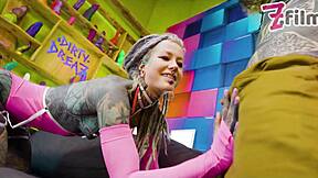 naughty horny hippie slut's tight asshole stretched wide by massive cock in every position from bent over doggystyle to cowgirl riding with deepthroat gape cumshot facial