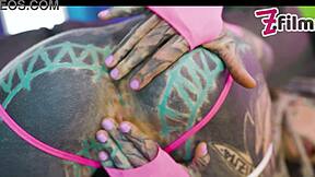 naughty horny hippie slut's tight asshole stretched wide by massive cock in every position from bent over doggystyle to cowgirl riding with deepthroat gape cumshot facial