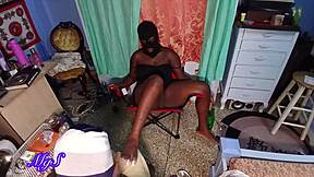 matured lesbians tease each other in lingerie voyeur style