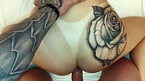 Brazilian mature slut bends over for first-time anal doggystyle pounding