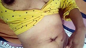 juicy latina milf with huge natural tits fingers her big gaping pussy on bed till she squirts.