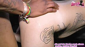 German Amateur Teen Gangbanged Bareback and Creampied by Neighbors