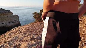 WOW, MORNING VIEW WITH STEPSIS CUMSHOT OUTDOOR!