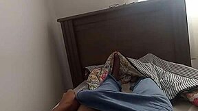 Young Stud Jerks Huge Cock Remembering Stepmom Morning Moan