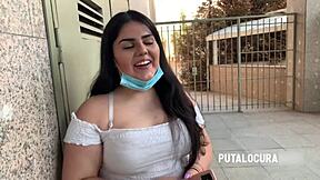 putalocura catches pretty chubby amelia flashing on street then fucks her curvy pussy cowgirl outdoors with cumshot