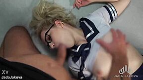 Bunny Nerd Tutor Fucked Doggy Creampie Instead Of Lessons Tight Pussy