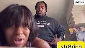 Str8rich pounds hot hood thot's ass and pussy with deepthroat action in sloppy session