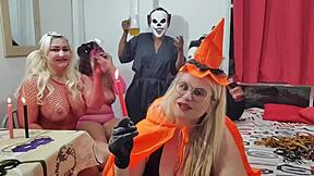 halloween orgy gangbang big tits milf creampie hell party brasil 👻🍆💦