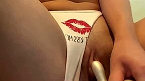 blonde swedish girl plays with wet panties till she cums 😊