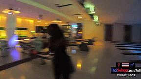 Does thai teen's mouth handle boyfriend's huge cock post-bowling?