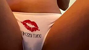 blonde swedish girl plays with wet panties till she cums 😊