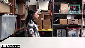 tied up skinny thief kylie martin roughly fucked by lp officer's monster cock