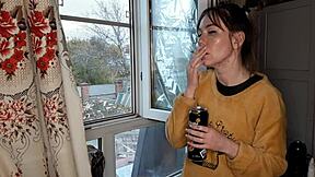 stepsis puffing cigarette got me so fucking hard?