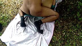 Neighbor boy fucks hot stepmom in dehli garden