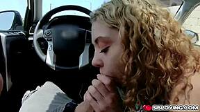 Allie Addison Craves Stepbro's Cock on a Wild Car Joyride Blowjob Adventure!