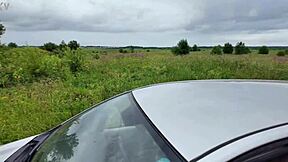 tattooed skinny black whore stretches narrow ass in my car quickie