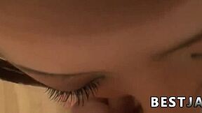 amateur teen yui nanase flashes unshaved pussy lips throating lollipop deeply jav uncensored style