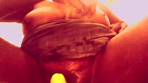 Village teen stuffs veggies in shaved pussy then gets licked hard?