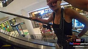 Does thai teen's mouth handle boyfriend's huge cock post-bowling?