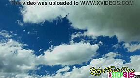 tiny russian teen stepsister teases stepbrother into licking her pussy