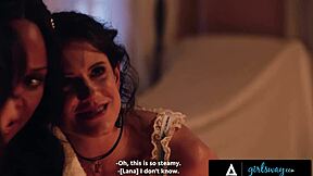 Goth babe Lana & busty bestie summon milf Penny for pussy feast! 👅💦