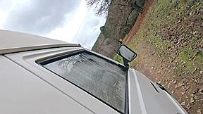 Colombian Petite Teen Drains Cum On Soles During Public Van Footjob And Rough Pussy Fuck