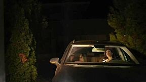 Lucky Dude Catches Glamorous Big Titted Mature Neighbor Masturbating In Car Privately
