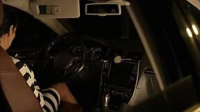 Lucky Dude Catches Glamorous Big Titted Mature Neighbor Masturbating In Car Privately