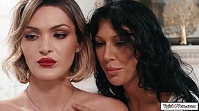 Busty Tgirl Tori Easton Licks GF to Squirting Orgasm