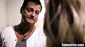 Sleazy Stepuncle Fingers Shaved Pussy Then Fucks Small-Tit Teen Stepniece Hard