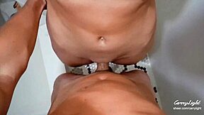 Caught you jerking off, stepson—now cum quick on mommy's wet pussy before husband hears.