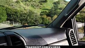 Hottie teen Kyler Quinn drains stranger's huge cock everywhere