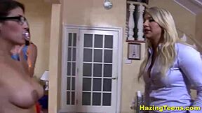 sorority girls tackle wild naked lesbian dares