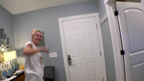 luna and sassy petite duo share throbbing cock in steamy threesome blowjob