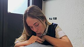 Uniformed Student Comes Home Late, Stepdad Punishes Pink Pussy Hard