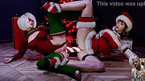 tight bald pussy eve n 2b double dildo anal fuckin xmas squirter slut gift... ohh yeahh!