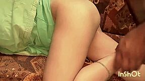 newlywed couple rides cowgirl closeup in passionate hindi fuck