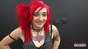 Skinny Tattooed Blonde Jackie Sloppy Deepthroat Pussy Slam