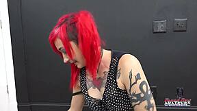 Skinny Tattooed Blonde Jackie Sloppy Deepthroat Pussy Slam