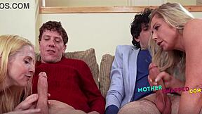 Hubbies bailed so we upgrade to banging hot stepsons wildly!