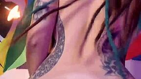 Latina Brunette Rides Dildo Up Ass to Squirting Orgasm