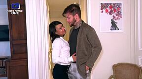 Young French Brunette In Lingerie Craves Rough Mature Tattoo Sex So Bad!