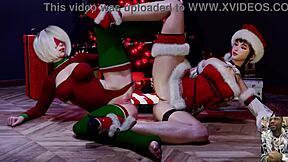 tight bald pussy eve n 2b double dildo anal fuckin xmas squirter slut gift... ohh yeahh!