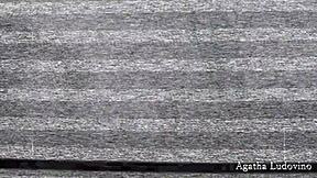 halloween special has curvy latina in lingerie licking pierced nipples in bathroom