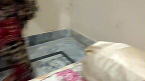 Horny Maid's Sloppy Deepthroat Blowjob in Bedroom Closeup