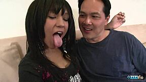 Gorgeous Ebony Babe Craves Asian Cock in Wild Interracial Cowgirl Ride