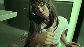 submissive trad wife sucks balls licks cock pov caring for man