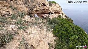 huge bouncing natural tits emo girl and girlfriend seduce old guy for beach ffm 3some