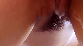 Asian Jade Kush Pushes Creampie Cum from Tight Pussy